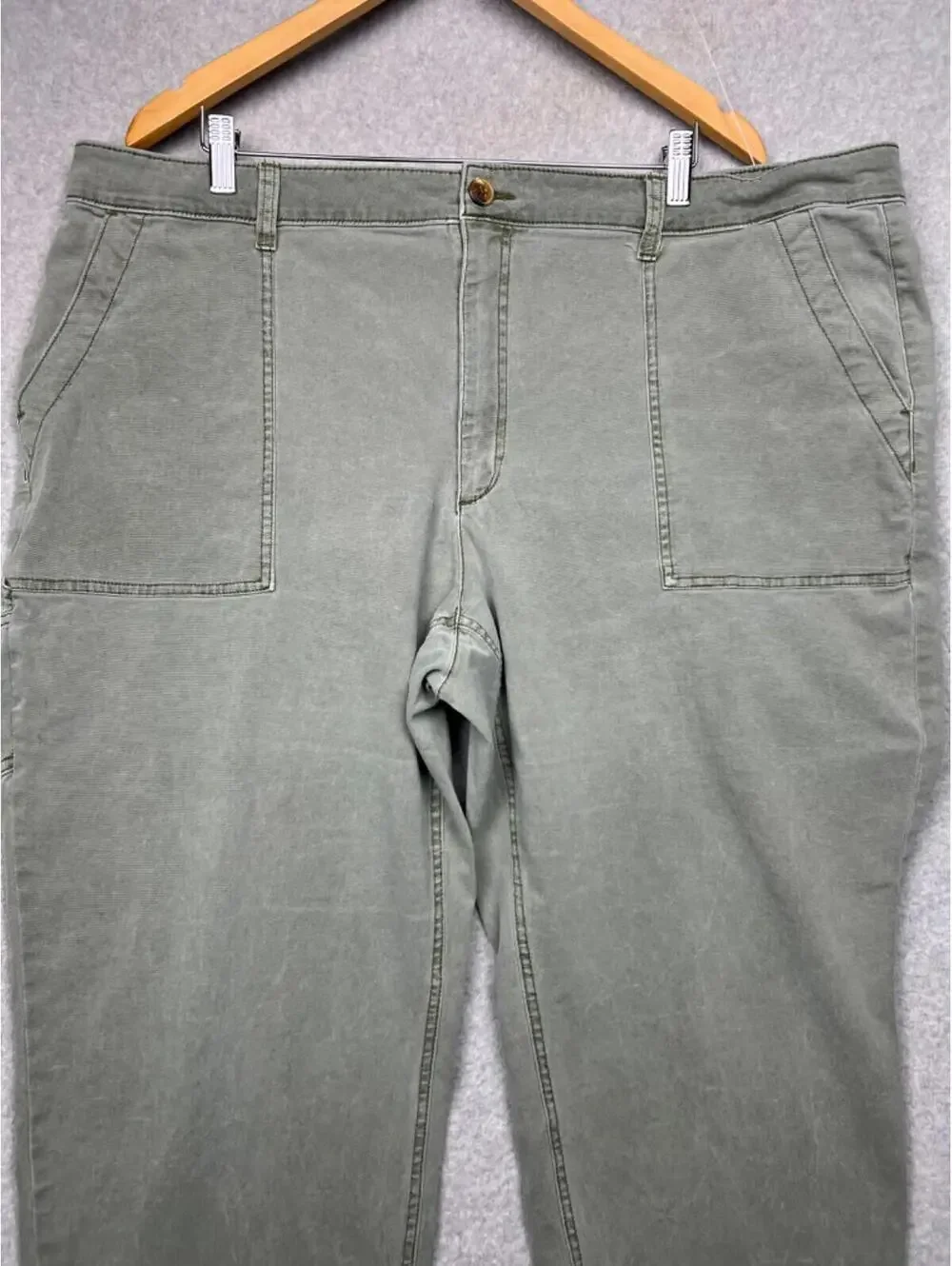 Old Navy Utility Cargo Cropped Canvas Pants Womens Plus Size 22 Simple Casual